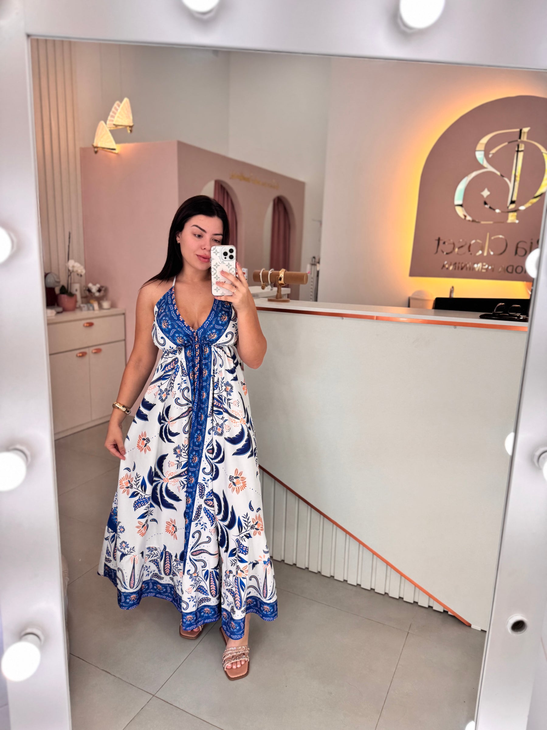 Vestido indiano rosa