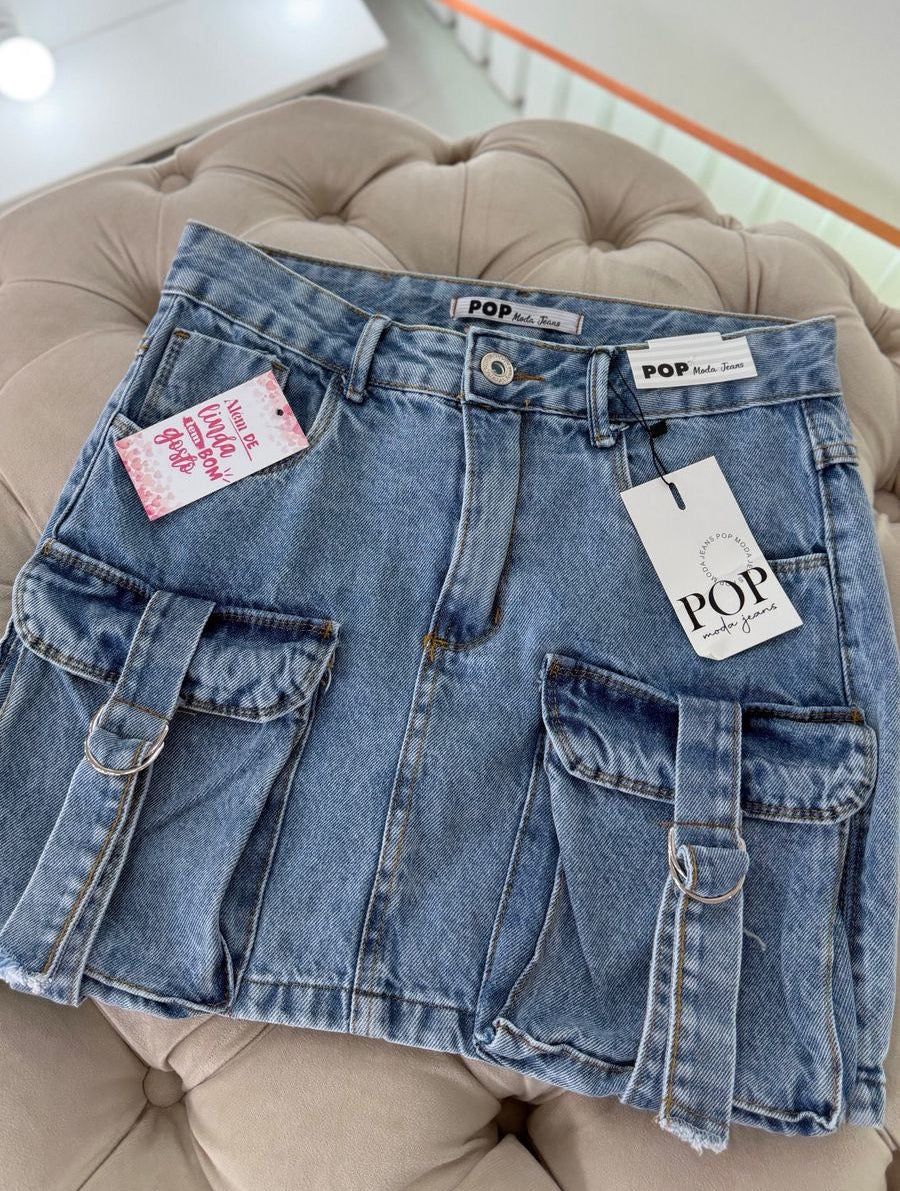 Saia cargo bolsos frontal