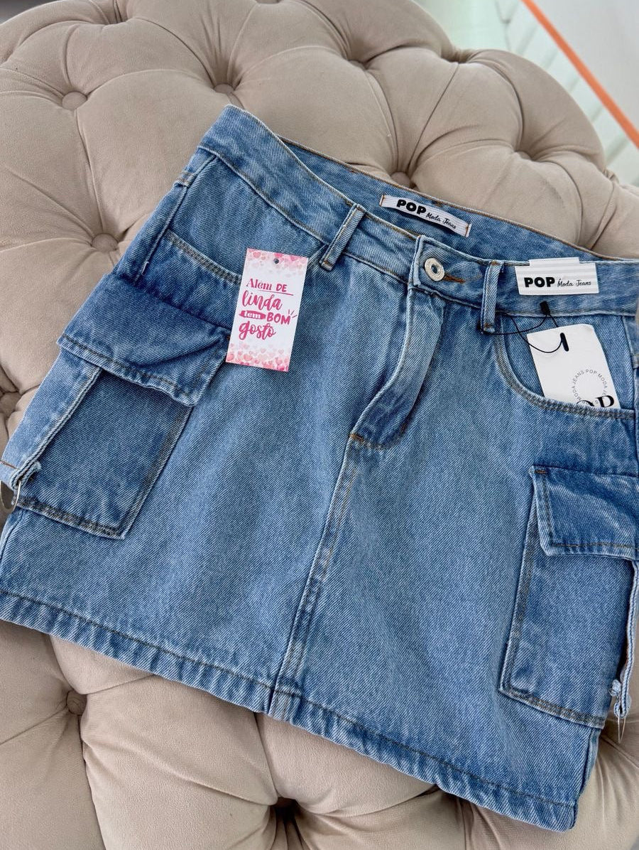 Saia jeans cargo