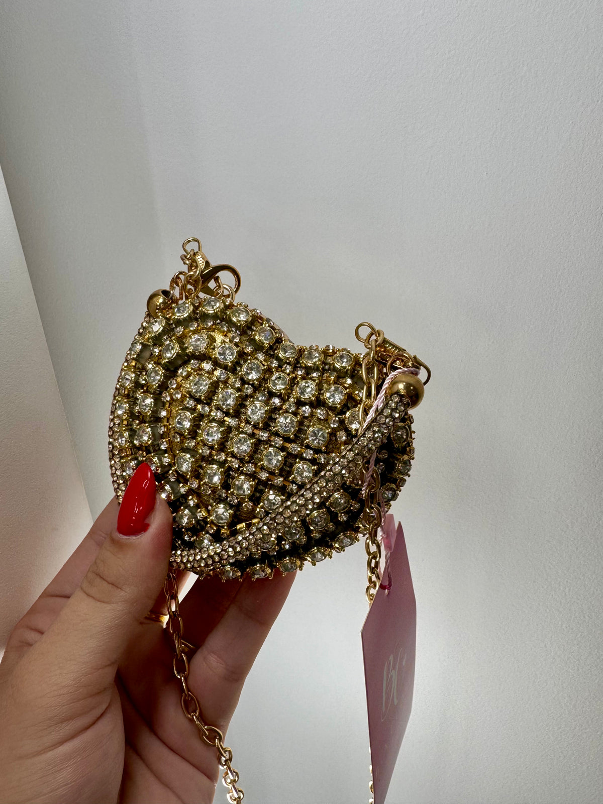 BOLSA CORAÇÃO STRASS