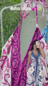 Vestido indiano rosa